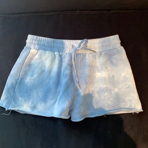 Blue tie-dye comfy shorts